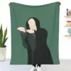 Draco Malfoy Dementor Throw Blanket Sublimation Covered Blanket Bedding Flannel for Children and Adult Bedrooms Decor