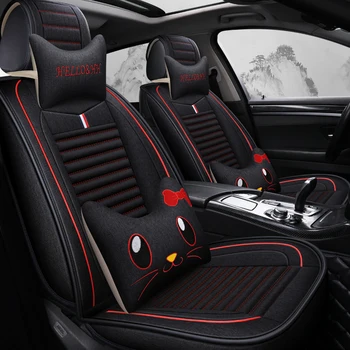 

Full Coverage flax fiber car seat cover auto seats covers for dacia dokker duster logan 2