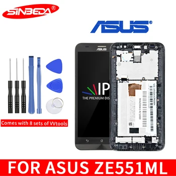

Original 5.5" AAA IPS LCD Display For ASUS Zenfone 2 ZE551ML LCD Tela +Touch Screen Digitizer With Frame+Free Tempered Glass