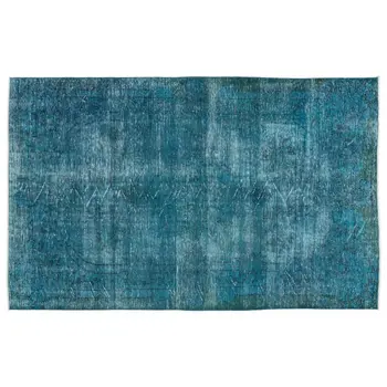 

Handmade Turquoise Vintage Overdyed Turkish Area Rug 185x300 Cm-6'1''X9'10''