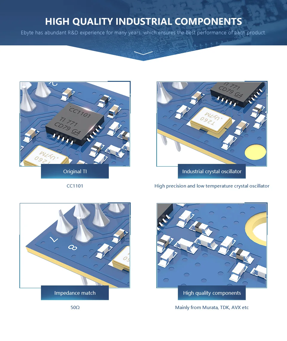 10 pces cc1101 433mhz módulo rf transceptor