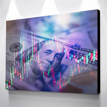 

Canvas Painting Art Print Poster Wall Money Wall Abstract Dollars Pictures Living Room Home Decoration Modern Modular Framework