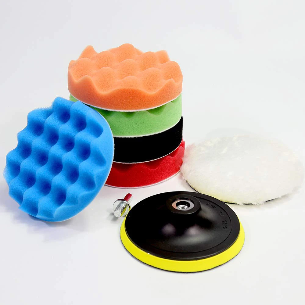 Almofada de Espuma Máquina de Cera de Polimento Pads para Carro Polimento Sponge Pad Tampão Remove Riscos 38 Pçs - Set Kit 9 Cheap Esponja p encerar