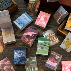 50PCS Romantic Landscape Series Stickers Accessories Aesthetic Scrapbooking Phone Sticker Flakes Stationery School Supplies
