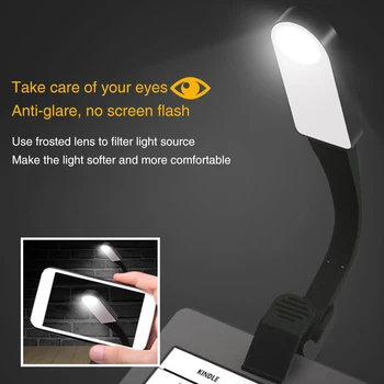 

Flexible Reading Learning Eye Protection LED Table Lamp Touch Control For Student Bedside USB Rechargeable Clip On Adjustable