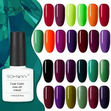 ROHWXY замачиваемый Гель-лак для ногтей, Полупостоянный Гибридный гвоздь, Гель-лак для ногтей