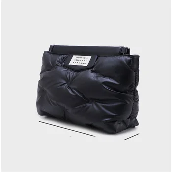 

Brand women Letter Day clutches Padded pillow party bag women luxury large big handbagblack white color
