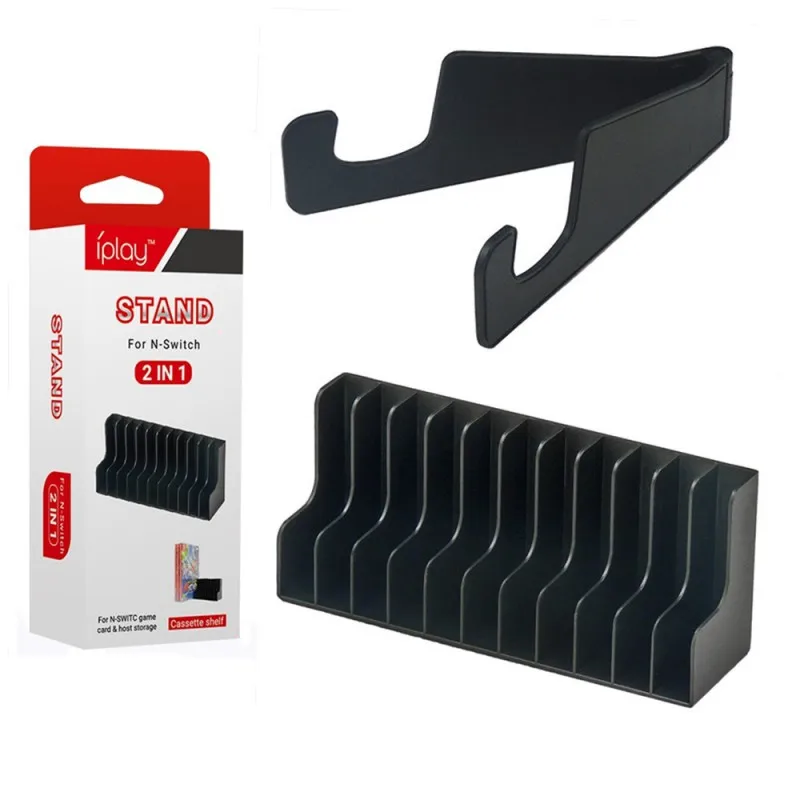 

Desk Game Stands Host Base Bracket + Game Card Storage Box CD Holder For Nintendo Switch