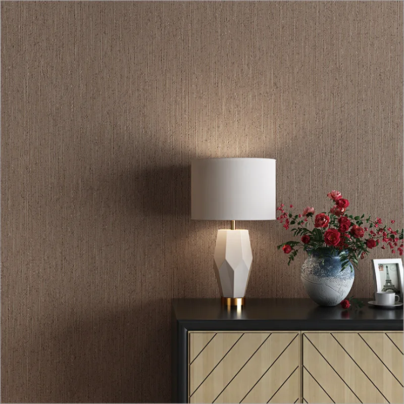 Papel Tapiz Simple De Color Puro Moderno No Tejido De Hilo Liso A