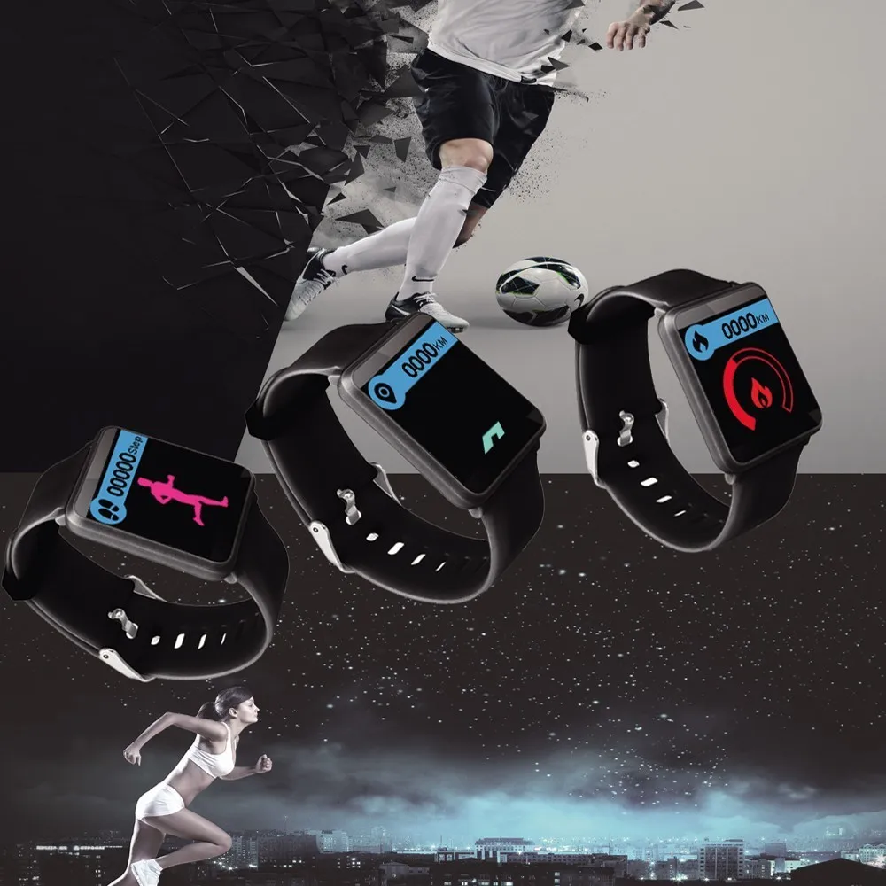 2020new Smart Bracelet Fitness Sport Heart Rate Tracker Waterproof Color Screen Pedometer Tracker Bluetooth Smart Wristband+BOX