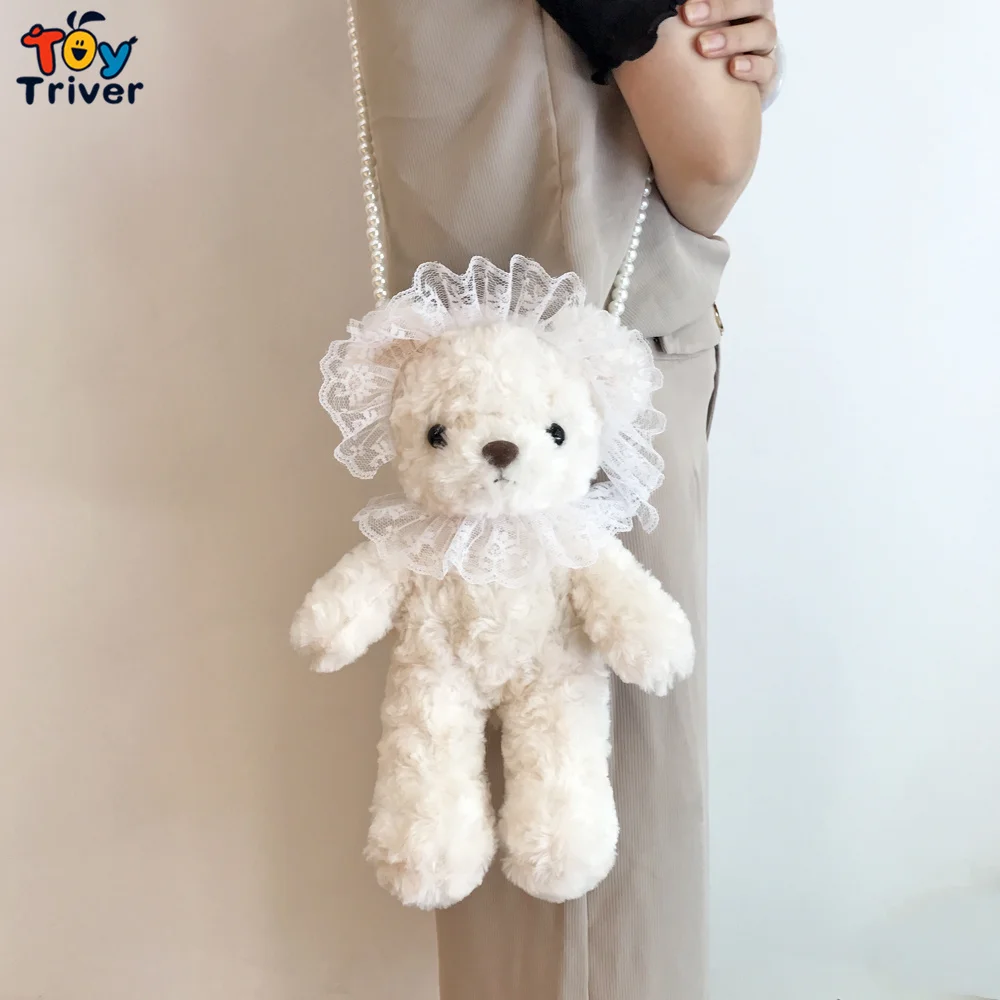 Pouch Toys Wallet Purse Shoulder-Bag Plush-Toy Teddy Coin Stuffed Animals Crossbody Girls