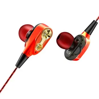 

In-ear Subwoofer Sound Insulation Earplugs Wire-controlled Microphone Quad-core Dual-action Coil Universal Headset
