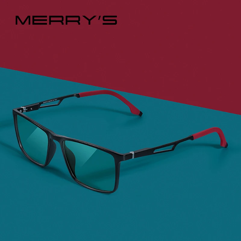 MERRYS дизайнерские мужские анти голубые лучи световые блокирующие очки UV400 очки для компьютера Алюминиевые ножки с силиконовыми дужками S2270|Мужские защитные очки для работы за компьютером|   | АлиЭкспресс