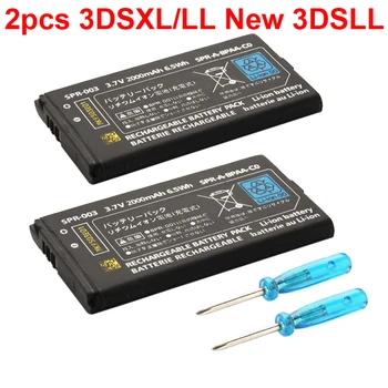 

2Pcs 2000mAh 3.7V Rechargeable Lithium-ion Battery + Tool Kit Pack for Nintendo 3DS LL/XL