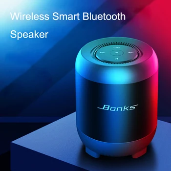 

Wireless Bluetooth Speaker AI Smart Artificial Voice Control TF card music subwoofer small speaker For phone computer desktop
