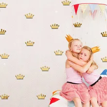 Funlife горячие продажи детская комната декоративные наклейки на стену стерео экологически чистые 3D Принцесса короны-зеркала наклейки Mm001