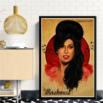 

Amy Winehouse Music Singer Classic Vintage Poster Print Music Band Star Poster Wall Art Painting Room Home Decor Canvas Print