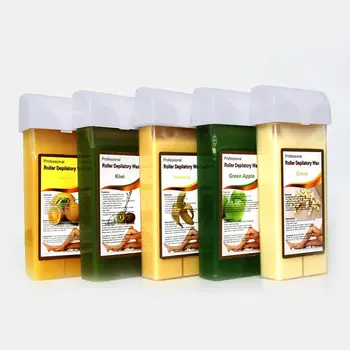 

100g Depilatory Wax Cartridge Hair Removal Cream Beeswax 9 Flavor Strawberry Rose Chocolate Honey Roll-On Hot Wax All Types Skin