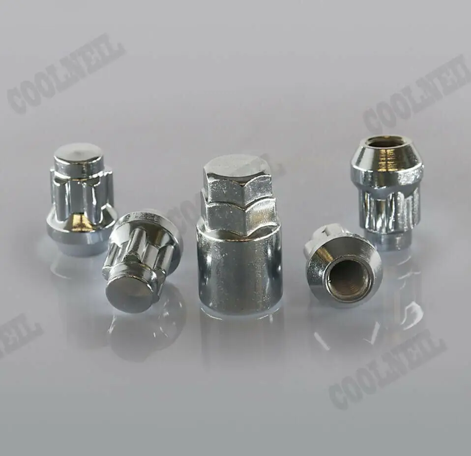 4X Авто противоугонные болты колеса винт стопорные гайки M12x1.25 с ключом безопасности