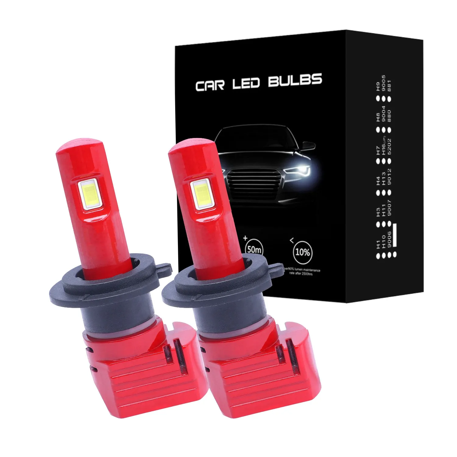 

1 Pair 9-36V Auto H7 LED XHL35070 Single Lamps Headlights Bulbs Parts Durable