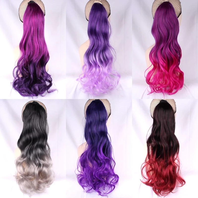 JOY & BEAUTY-coleta de pelo largo ondulado de fibra de alta temperatura, pelo sintético, 22 pulgadas, 14 colores disponibles