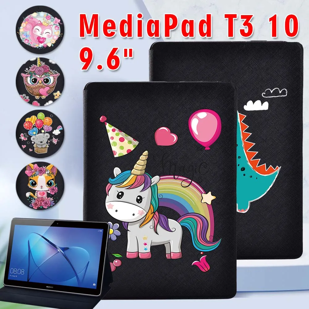 Для Huawei MediaPad T3 10 9 6 &quotAGS-L09 W09 PU Кожаная подставка для планшета