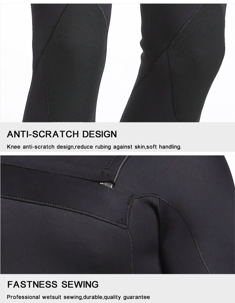 SBART Men's 3MM SBR Neoprene Wetsuit Siamese Scuba Diving Triathlon Spearfishing Snorkeling Surf Dive Suit Sportswear Equipment