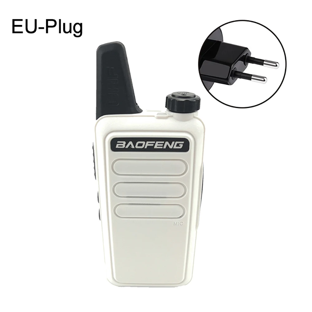 White EU Plug 2 шт. BFR5 двухстороннее радио comunicator FM радио коротковолновым приемником telsiz R5 Любительское радио, Си-Би радиосвязь станция мини иди и болтай Walkie Talkie “иди и рация радиостанция - Цвет: White EU Plug