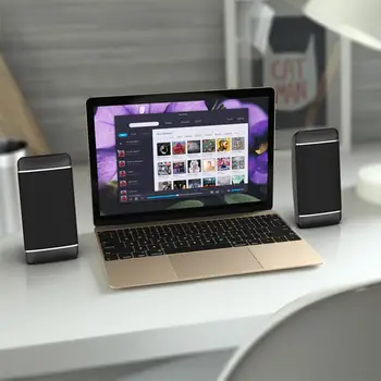 

Mini Portable Wired Computer Speakers Laptop Desktop Stereo USB Loudspeaker