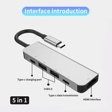 Высокая Скорость 5-Порты и разъёмы USB3.0 4K HDMI HDTV OTG USB-CAdapter Micro USB c PD зарядки Порты и разъёмы для смартфонов Apple Macbook Планшетные ПК ноутбука, настольного компьютера, аксессуары
