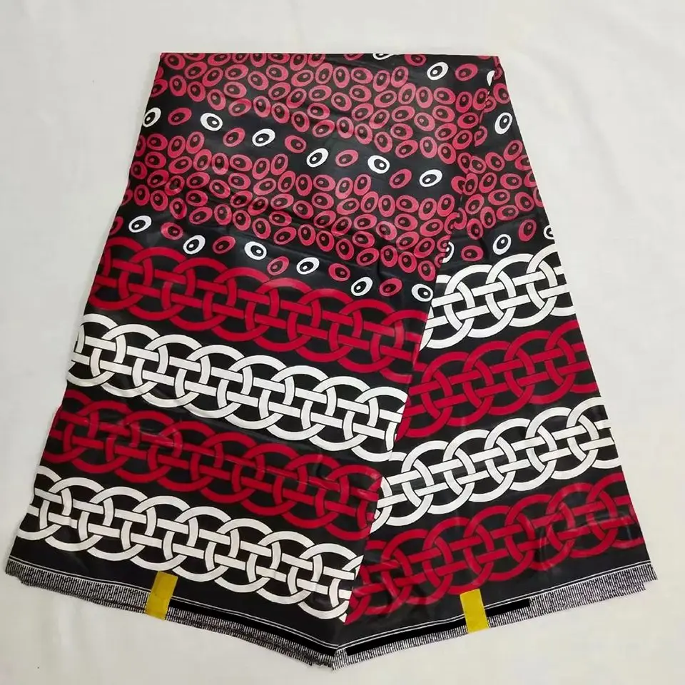 Новая африканская Ткань 6 ярдов/шт африканская вощеная ткань с принтом нигерийская Анкара ткань воск Tissu лоскутное красное NAW-47