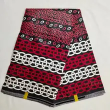 Новая африканская Ткань 6 ярдов/шт африканская вощеная ткань с принтом нигерийская Анкара ткань воск Tissu лоскутное красное NAW-47