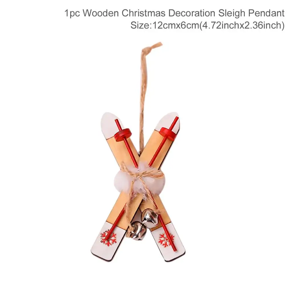 Wooden Ornaments 10 Деревянная Рождественская дверная тарелка, елочные украшения для дома, веселое Рождество,, рождественские украшения, Navidad Noel, Рождественская Новогодняя - Цвет: Wooden Ornaments 10