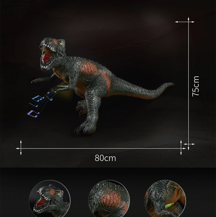 Виниловый хлопковый наполнитель динозавр Юрского периода T-Rex модель животного Имитация Динозавра звук динозавра модель гаража набор игрушек