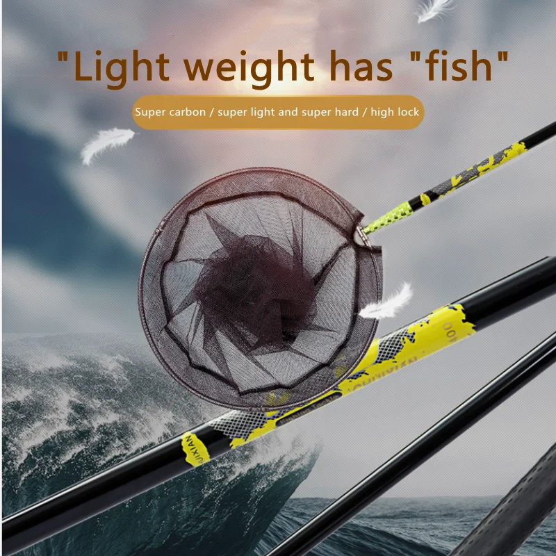 

Carbon Fiber 2.1/3.0/4.0m Telescopic Fishing Net Telescopic Folding Landing Net Pole Folding Landing Net Fly Fishing