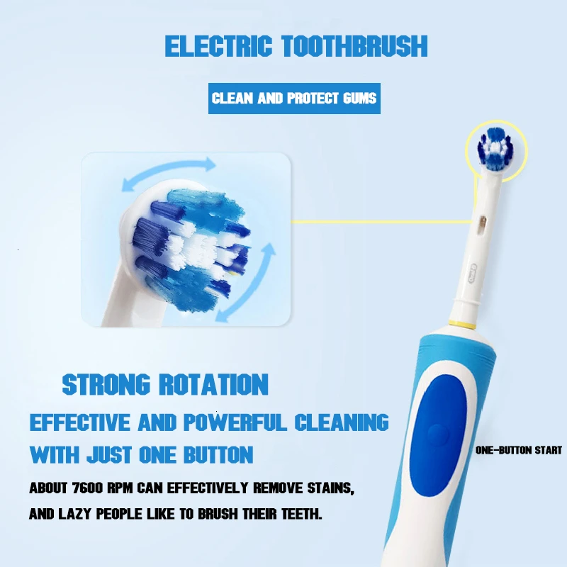 Original Oral B Vitality Electric Toothbrush Rechargeable With 2 Minutes Timer And Oral B Teeth Brush Heads Precision Clean Original Oral B Vitality Electric Toothbrush Rechargeable With 2 Minutes Timer And Oral B Teeth Brush Heads Precision Clean