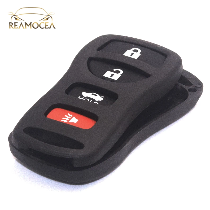 

Reamocea 4 Buttons KBRASTU15 Keyless Entry Remote Control Key Fob Clicker Case Shell Fit for Nissan Armada Frontier Infiniti I35