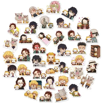 

40Pcs Anime Demon Slayer Kimetsu No Yaiba Stickers Cute Waterproof Graffiti Sticker For Laptop Phone Cup Sticker