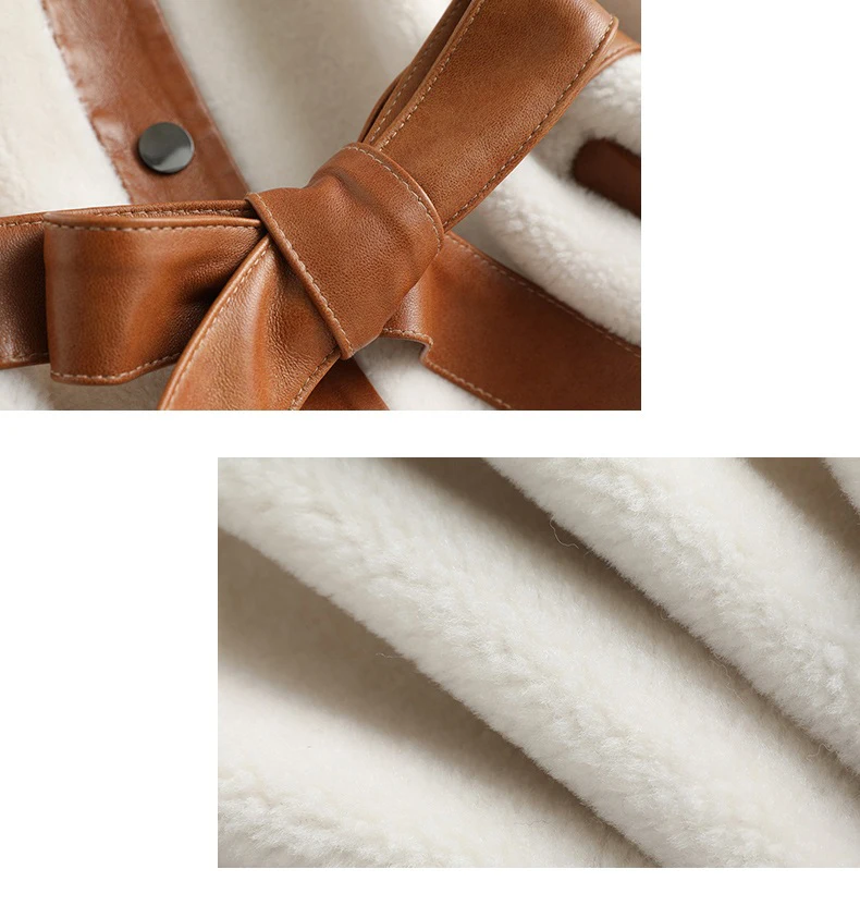 Pudi, Женское пальто из натуральной шерсти, зимняя куртка, теплая, для девушек, настоящая овечья овчина, пальто, пальто, A19095