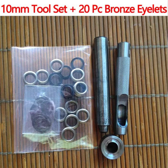 Bronze 10mm 20 шт. металлические люверсы+ 1 Набор инструментов) Бронза, серебряные люверсы 20 мм, 17 мм, 14 мм, 12 мм, 10 мм, 8 мм, 6 мм, 5 мм, 4 мм, 3 мм - Цвет: Bronze 10mm