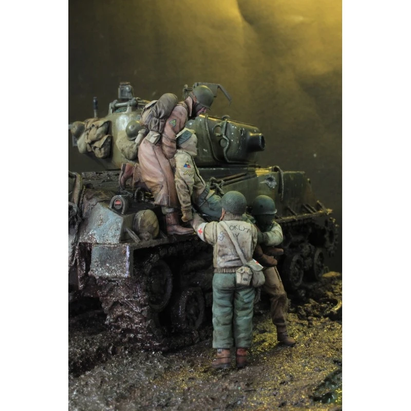 1/35 весы Неокрашенная Смола рисунок спасения 4 коллекция фигурок фигурка