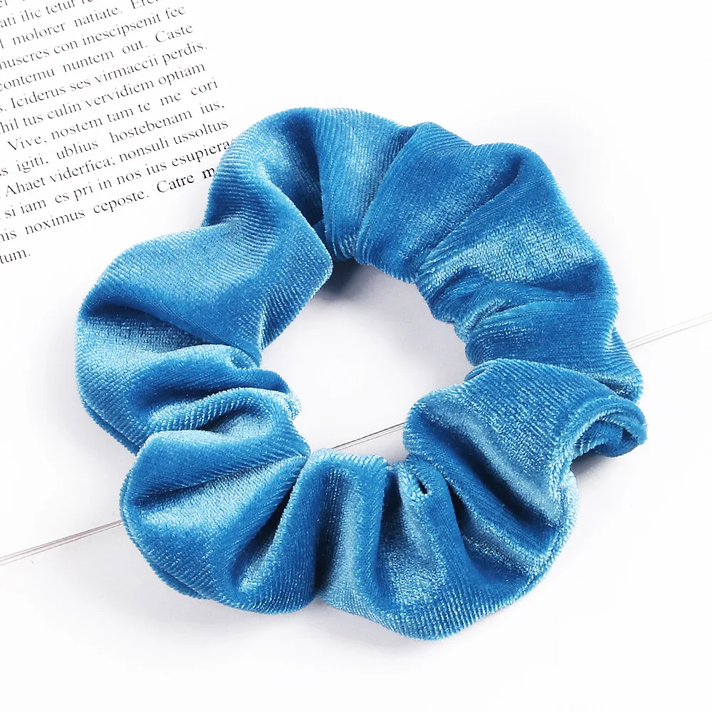 vintage hair clips Women Vintange Velvet Hair Scrunchie Elastic Hair Bands Solid Color Headwear Ponytail Holde Ties Rope Hair Accessories Gift ladies headbands for short hair Hair Accessories