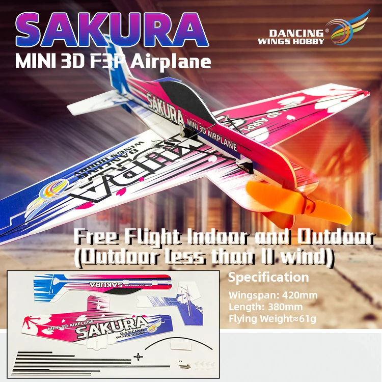 RC Air plane 3D Airplane Micro Mini Foam EPP PP F3P Lightset KIT Model Hobby Toys Sakura Remote Control Toys