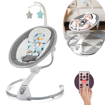 

Baby Electric Rocking Chair Babies Safety Cradle Rocking Chair Soothing Baby's Artifact Newborn Sleeping Infant Electric Crib