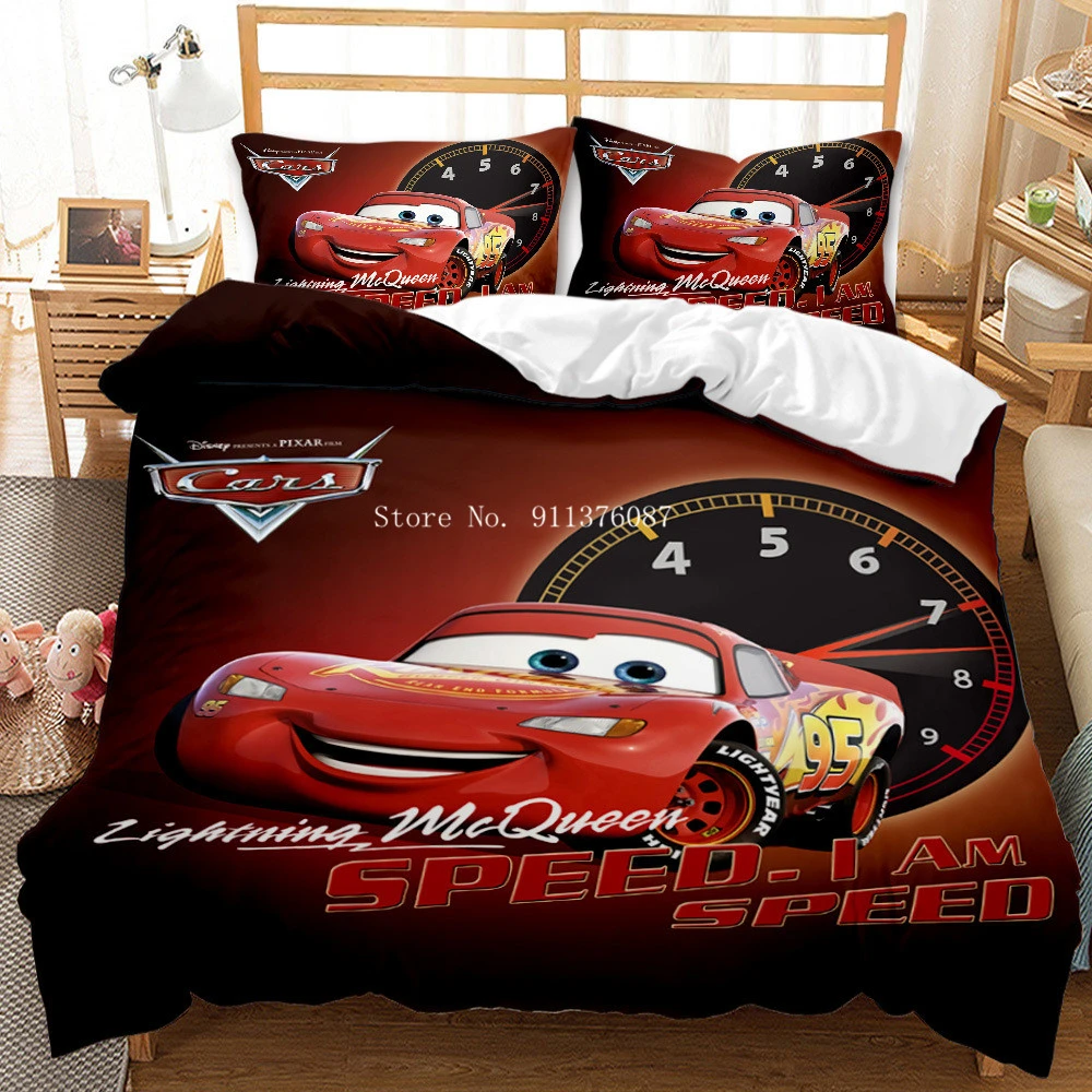 Cartoon Lightning McQueen Bedding Set 3d Disney Cars Kids Bed Linen Include  Duvet Cover Pillowcase 2/3pcs Single Twin Full Size|Bedding Sets| -  AliExpress