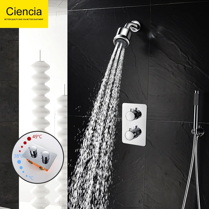 

Five Feature Concealed Shower Set Wall-in Embedded Box Mixing Valve Constant Temperature Embedded Shower Head Set