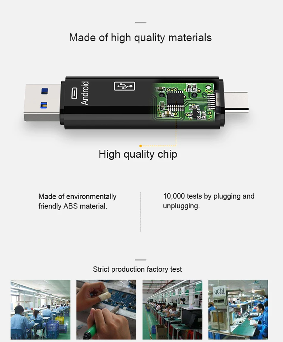 USB 3,1 кард-ридер высокоскоростной SD TF Micro SD type C адаптер флэш-памяти OTG кард-ридер для телефона ноутбука компьютера