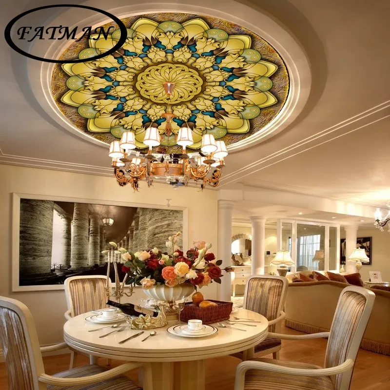 

Dropshipping Custom Photo Wallpaper Southeast Asian Style Yoga Club 3D Lotus Wallpaper Ceiling Wallpaper Lobby Mural