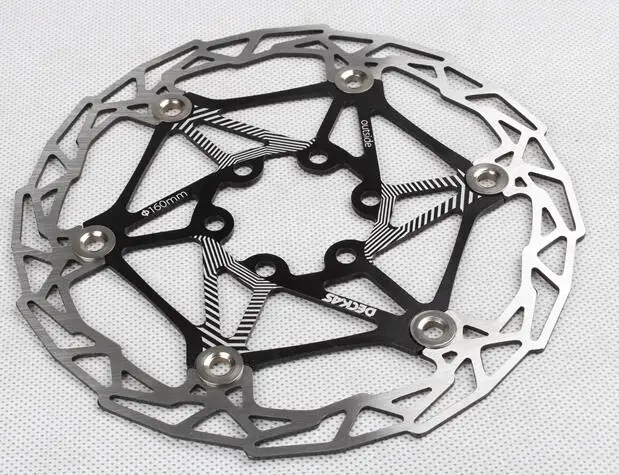 black 160mm MTB горный велосипед дисковые тормоза плавающий ультра-светильник разноцветный диск 160 мм - Цвет: black 160mm