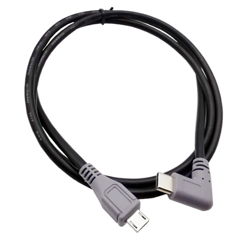 Micro USB мужчина к 3 1 Type c male с поворотом на 90 градусов преобразователь OTG адаптер